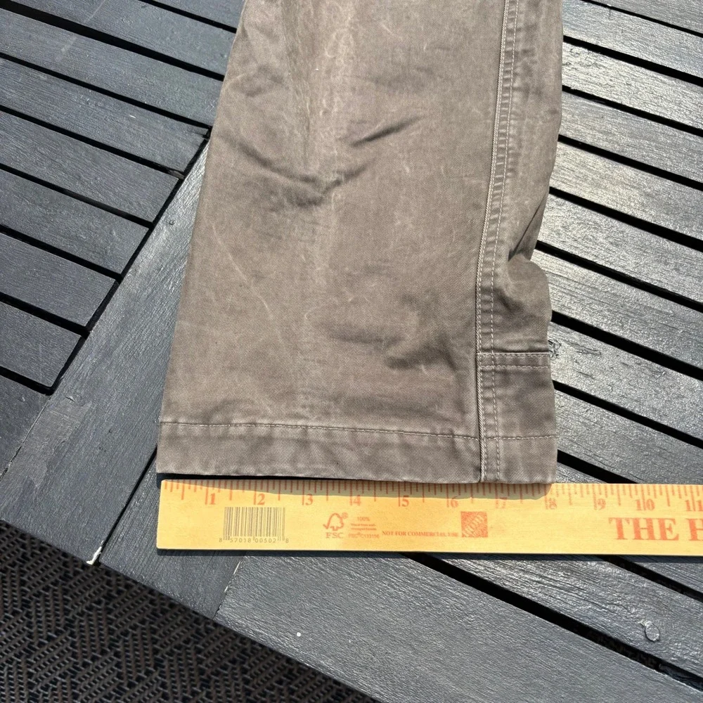 Kuhl Law Lined Pants Mens 35x32 Brown Good Flannel Lined Canvas Workwear